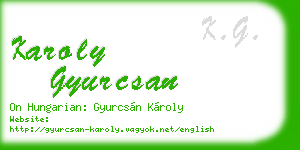 karoly gyurcsan business card